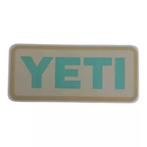 YETI Adesivo Tan & Teal Decalcomania Raffreddatore Tazza Bicchiere Auto - Foto 1 di 4