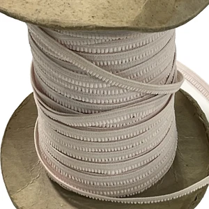 Vtg Elastic Fabric Bulk Spool Bolt Scallop Lingerie Lace Trim Sewing Pink 1/4" - Bild 1 von 9