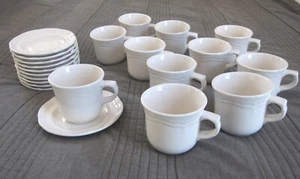 Pfaltzgraff Gazebo White Coffee Tea Cups and Saucers Lot of 11 - Will Split - Picture 1 of 5
