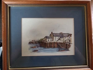 Original Douglas Spiral Painting Polperro. Signed. 8" X 6" - Picture 1 of 8