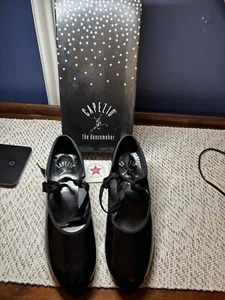 NOS VINTAGE CAPEZIO Dance Tap Shoes Adults Black Size 10M - Picture 1 of 5