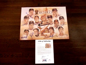 GARY CARTER AL KALINE ROBINSON 12 X SIGNED AUTO L/E GOLD GLOVE AWARD POSTER PSA - Picture 1 of 6