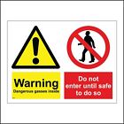 Warning Danger Signs Gas Electricity Flammable Toxic Vent Entry Access GBL316