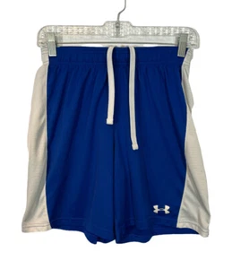 Under Armour Boys Athletic / Basketball Shorts - Blue / White - Size Small LOOSE - Picture 1 of 8
