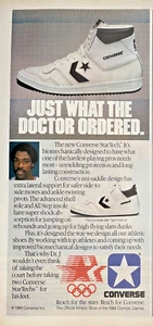 1984 Magazine Advertisement Converse StarTech Athletic Shoes Dr J - Picture 1 of 2