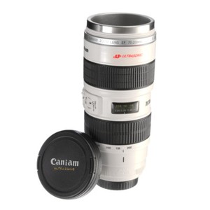 Stainless Steel Camera Cup 70-200 Lens Mug Tea Milk Coffee Cup White Fr Travel 