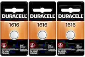 3 (Three) Duracell Coin Cell Batteries-Lithium 3V-CR1616,ECR1616,YA) EXP 2033 - Picture 1 of 1