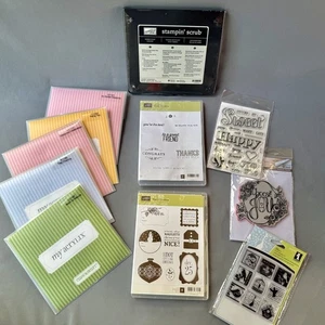 Lot of 100+ Acrylic Stamps! Sets by Stampin Up! Inkadinkado, MyAcrylix + Cleaner - Picture 1 of 17