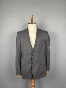 Versace Collection Mens Blazer Size 52 Black Wool Long Sleeve Front Button - Picture 1 of 10