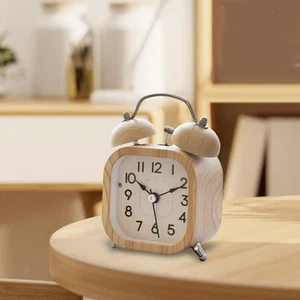 Bell Alarm Clock Non Ticking Bedside Study Room Desk Bedroom Desk Clock - Picture 1 of 5