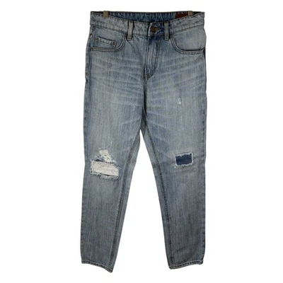 Pantalones de mezclilla para mujer ASOS lavado claro desgastados rasgados estilo novio 30 Foto 1 de 4