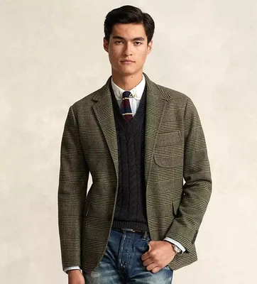 POLO Ralph Lauren Dartmouth Modern Fit Glen Plaid Twill Sport Coat 42L NWOT $448 - Image 1 of 4