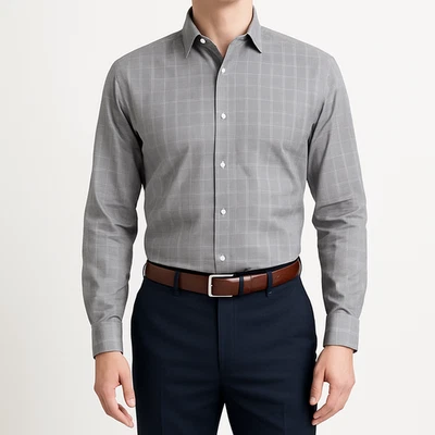Camisa de vestir Brooks Brothers para hombre Regent ajustada a cuadros sin hierro talla 16,5 - 6/7 | L Foto 1 de 4