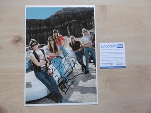 Iron Maiden Dickinson McBrain Harris Autogramm signed A4 Karteikarte Magazi ACOA - Bild 1 von 3