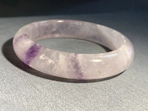 56.1mm Natural Lavender Amethyst Bangle - Picture 1 of 15