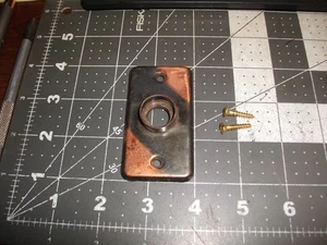 Je eine Vintage japanische 3"x 1 1/2" Türklinke Abdeckplatten viktorianische Türbeschläge - Bild 1 von 2