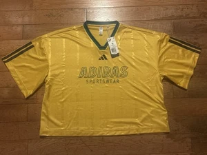Adidas Ropa Deportiva Tiro Crop Jersey Brasil Colores Mujer’s Mediano Nuevo con Etiquetas - Imagen 1 de 4