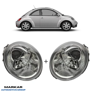 SCHEINWERFER SET LINKS RECHTS ELEKTRISCH FÜR VW NEW BEETLE 9C 1Y 98-05 H1 / H1 - Bild 1 von 1