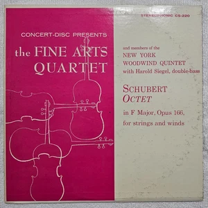 Franz Schubert - LP The Fine Arts Quartet And New York Woodwind Quintet CS-220 - Foto 1 di 3