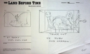 The Land Before Time (serie de televisión) 2007 Producción Lápiz Storyboard Página CN - Imagen 1 de 2