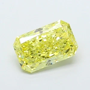 IGI Certified 3.01 Ct Radiant Lab Diamond SI1 Fancy Intense Yellowish Yellow Sto - Picture 1 of 12