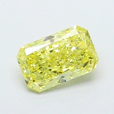 IGI Certified 3.01 Ct Radiant Lab Diamond SI1 Fancy Intense Yellowish Yellow Sto - Image 1 of 4