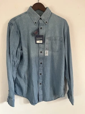 NWT $40 Croft & Barrow Denim Shirt 100% Cotton Size Medium - Image 1 of 4