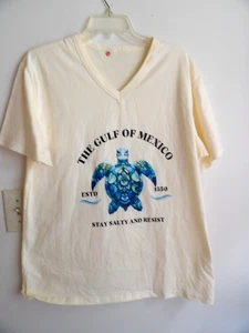 Camiseta unisex The Gulf Of Mexico Stay Saty And Resist Turtle XL NUEVA SIN ETIQUETAS - Imagen 1 de 4