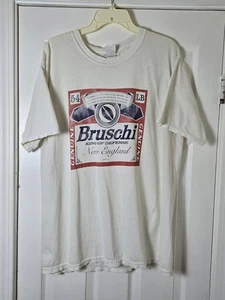 Vintage Tedy Bruschi Beer T-Shirt Mens Size Large New England Patriots Budweiser - Picture 1 of 7
