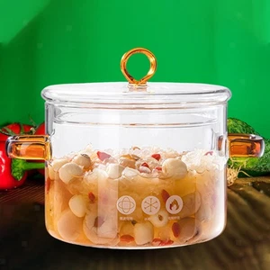Suppentopf mit Deckel Kochtopf mit Deckel Glas Pasta Nudelschale für Müsli - Bild 1 von 4