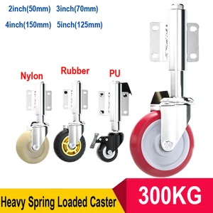 2''/3''/4''-6'' Gate Wheel Spring Loaded Caster Heavy Duty 250KG Load Capacity - Picture 1 of 45