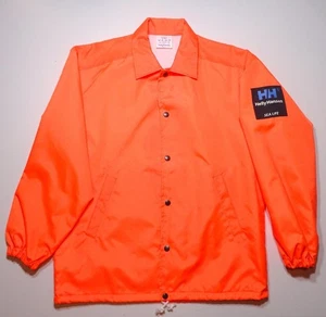 Helly Hansen Coach Jacke L Sea Life orange Polyester Logo Pin Knöpfe gebraucht - Bild 1 von 10