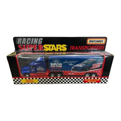 Dale Jarrett 1996 Ford Quality Care Matchbox 1/87 Nascar Transporter - Image 1 of 4
