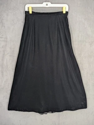 Falda Susan Bristol Talla 8 Terciopelo Negro Maxi Vintage EE. UU. Foto 1 de 4