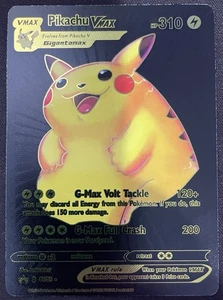 Pikachu Vmax 310hp G Max Black Foil Fan Art Card Full Crash 🔥🔥🔥 - Picture 1 of 2