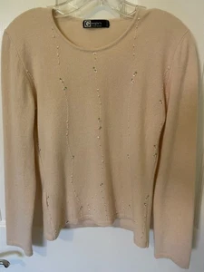 Giorgio Of Palm Beach rosa Perlen Langarm Cashere Pullover - Größe XS/S - Bild 1 von 4