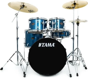 Tama Imperialstar Complete Drum Set - 5-piece - 20" Kick - Hairline Blue - Picture 1 of 11