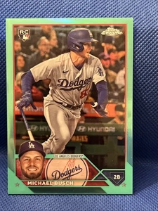 MICHAEL BUSCH 2023 Topps Chrome Update RC Aqua rifrattore /199 #USC105 - Foto 1 di 3