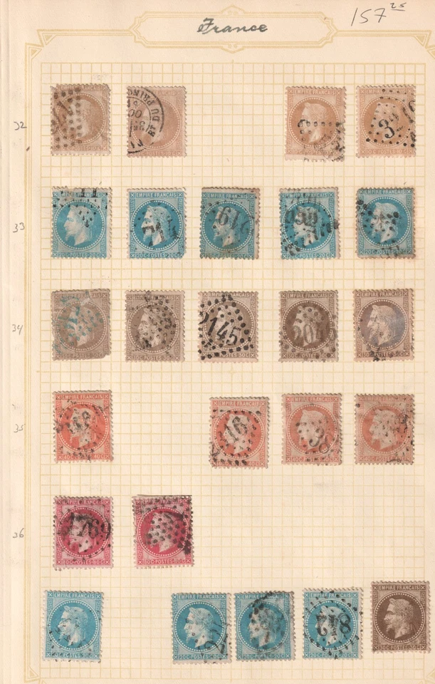 Page of Classic France Stamps 1863-1870 - Image 1 of 1