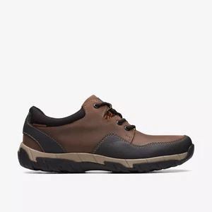 Zapatos de cuero impermeables marrón Clarks WALBECK EDGE NUEVOS EN CAJA para hombre - Imagen 1 de 6