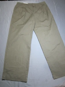 Womens A New Day Olive High Rise Cotton Straight Leg Pants 12 Reg. / Relaxed - Picture 1 of 7