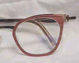 Cornici in titanio modificate Cateye OVVO 3900 Guaimaro legno / oro 14k fatte a mano - Foto 1 di 8