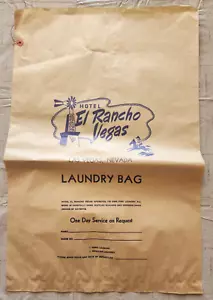 Vintage 1950s El Rancho Vegas Casino & Hotel Unused Laundry Bag Las Vegas - Picture 1 of 4