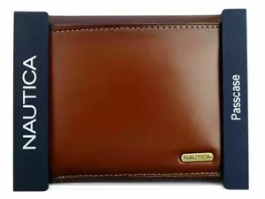 Nautica Men's Premium Leather Credit Card Id Wallet Billfold Tan(Fast Postage) - Picture 1 of 7