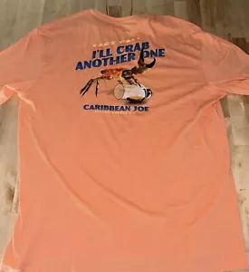 CARIBBEAN JOE MENS LAST CALL ILL HAVE ANOTHER CRAB T SHIRT SIZE LARGE NWT - Picture 1 of 3