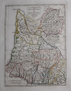 1819 Borghi Mappa Governi di Guascogna e di Guienna Bordeaux Toulouse France Map - Imagen 1 de 2