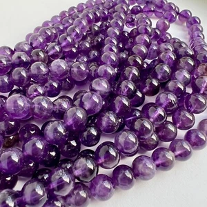 Amethyst Edelstein Perlen Strang 4mm Halbedelstein Lose Perlen Schmuckherstellun - Bild 1 von 9