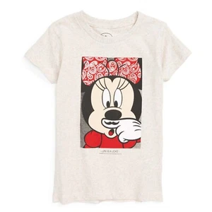Disney Little Eleven Paris Girl's Minnie Mouse Moustache Tee T-Shirt Top size 10 - Picture 1 of 4