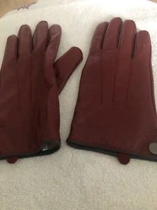 echt Lederhandschuhe 6 ungetragen rot - Bild 1 von 4
