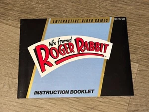 Who Framed Roger Rabbit Manual de instrucciones solo Nintendo Nes auténtico - Imagen 1 de 3
